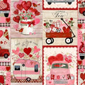 Multi Be Mine Patch - Hugs Kisses & Special Wishes - 3 Wishes Fabric - Beth Albert - 19556-MLT