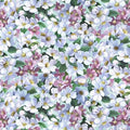Azure Packed Floral Tweethearts - Elizabeth’s Studio - 40002E-AZURE