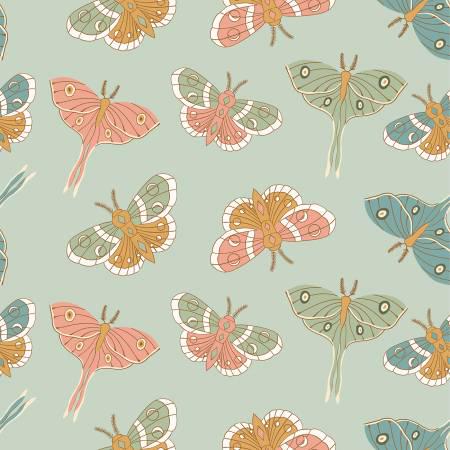 Mint Lunar Moth - Moonbeam Dreams - Poppie Cotton - MD23851