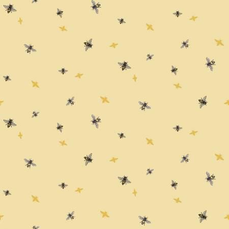 Yellow Bees - Honey Bees and Flowers Please - Tara Reed - Riley Blake Designs - C15136R-YELLOW