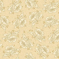 Fabric - Tan - Floral - Butterchurn Basics - Kim Diehl - Henry Glass- 6284-33