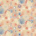 Fabric - Tan - Fireworks Allover - Colors of Courage - Wilmington Prints - 50008-234