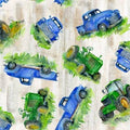 Tan Trucks And Tractors - Country Living - 3 Wishes Fabric - 31678-TAN