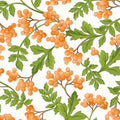 Fresh as a Daisy - Orange over White Berries and Leaves - Maywood Studio - MAS9643