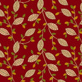 Cranberry Fancy Leaves - Quiet Grace - Kim Diehl - Henry Glass - 936-88