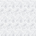 White on White Paisley 3.6 Inch repeat