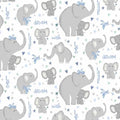 White Elephant All Over - Safari Lullaby - Wilmington Prints - 36263-194