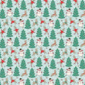Blue Skating Deer - Oh What Fun - Poppie Cotton - OF23310