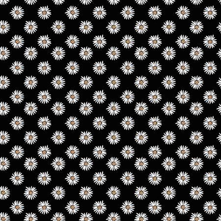 Black - Flora No. 6 Daisies - Riley Blake Designs - C14461R-BLACK