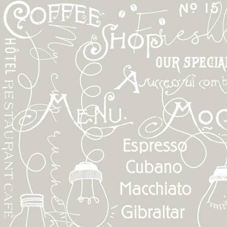 Coffee Chalk Blackboard Taupe - J. Wecker Frisch - Riley Blake - C11035R-TAUPE