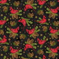 Black Cardinals - Comfort & Joy w Metallic - Windham - 51885M 3