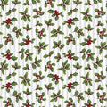 White Hometown Holly - Holiday at Home - Benartex - 13039-B-09