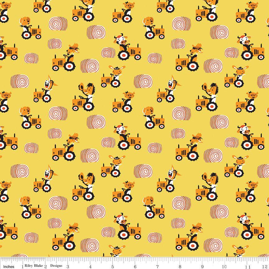 Harmony Farm - Happy Harvester - Yellow - Shawn Wallace - Riley Blake - C6692-YELLOW