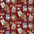 Game Time - Red Baseball Posters - Benartex - BEN2604-10