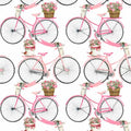 White Flower Bicycles - Hugs Kisses & Special Wishes - 3 Wishes Fabric - Beth Albert - 19557-WHT