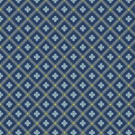 Summer House - Manor Tile Navy - Liberty Fabrics - Riley Blake - 04775671X - 889333146018