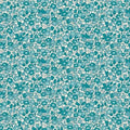 Blue Tonal Flowers - Sentiments - Kaye England - Wilmington Prints - 98725-144