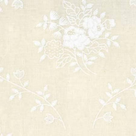 108" Wide Backing - White Tint Bouquet Floral - Basic Palette Bargains - 30510WTIN108