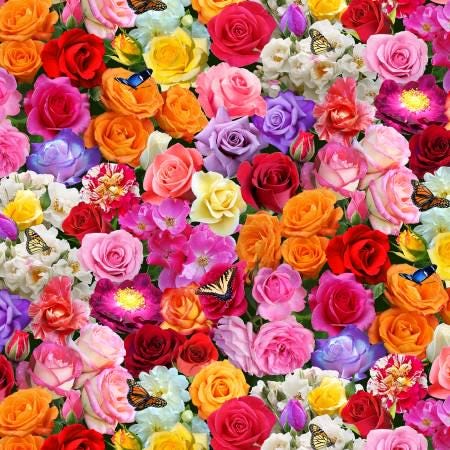 Multi Roses - Elizabeth’s Studio - 663E-MULTI