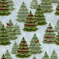 Blue Christmas Trees - Jingle all the Way - 3 Wishes Fabric - 16629-BLU