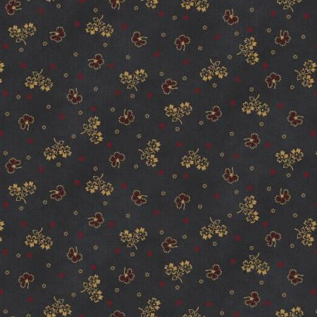 Blue Tossed Outline Floral - Hannah West - Henry Glass - 2918-77