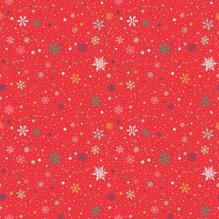 Red Snowflake Fun - Oh What Fun - Poppie Cotton - OF23305