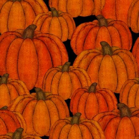 Orange Pumpkins - Harvest Campers - 3 Wishes Fabric - 16633-ORG