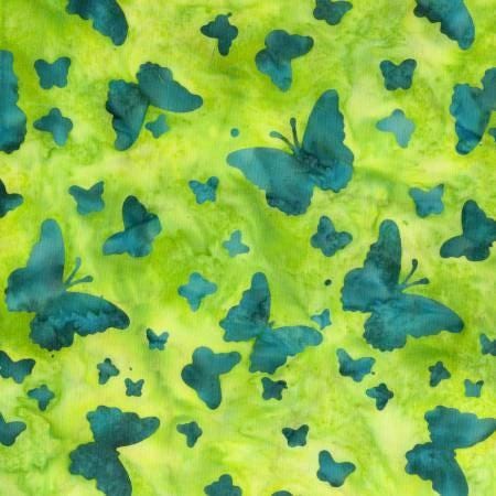 Emerald Batik Dream - Butterlies - Jaqueline DeJonge - Anthology Fabrics - 3049Q-X