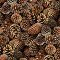 Packed Pine Cones - Brown - Elizabeth’s Studio - 454E-BRN