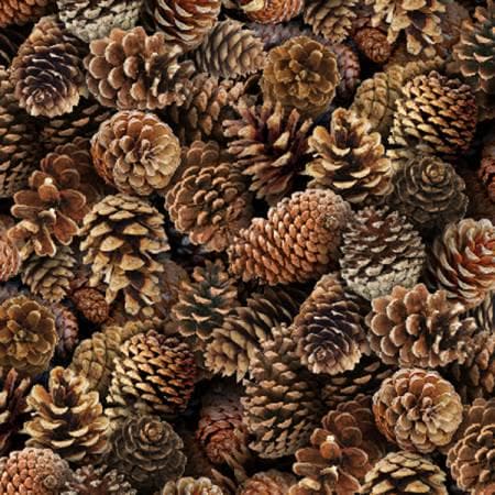Packed Pine Cones - Brown - Elizabeth’s Studio - 454E-BRN