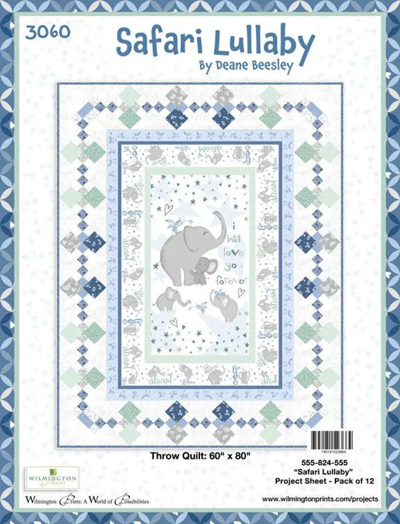 Safari Lullaby Quilt Kit - Safari Lullaby Collection by Deane Beesley for Wilmington Prints