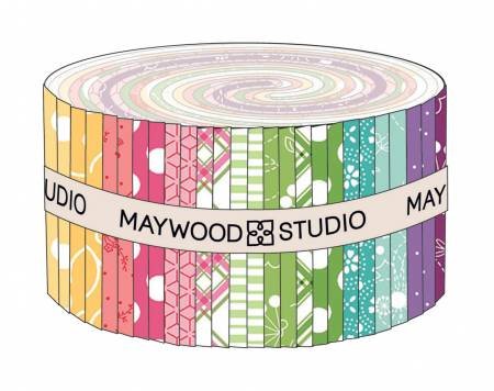 Kim's Picks - Spring 2-1/2in Strips - 40pc roll bundle - Kimerbell - Maywood Studio - ST-KBB-SPR